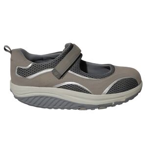 Skechers Women's 9 Shape-Up Sleek Fit Mary Jane Strap Rocker Beige Gray NWOT
